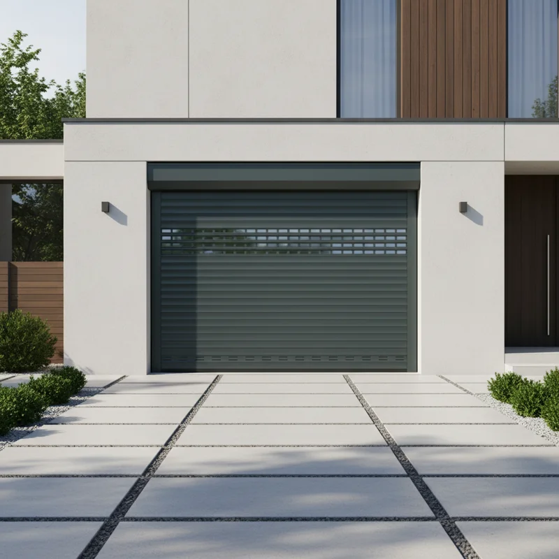 Automatic Custom Modern Automatic Panel Garage Door Sectional Finished Surface Insulated Doors