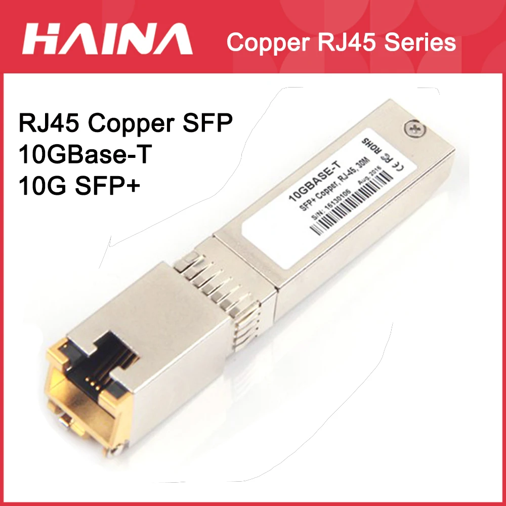 

10G SFP RJ45 медный 10GBASE-T SFP + медный оптический модуль приемопередатчика, совместимый с Mikrotik TPLink DLink Juniper Generic Cisco