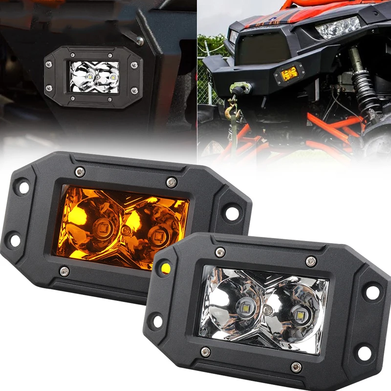 

Светодиодная подсветка 4x4 для внедорожников, дополнительные лампы для вождения, противотуманных фар для пикапа, внедорожника, автомобиля, трактора, мотовездехода