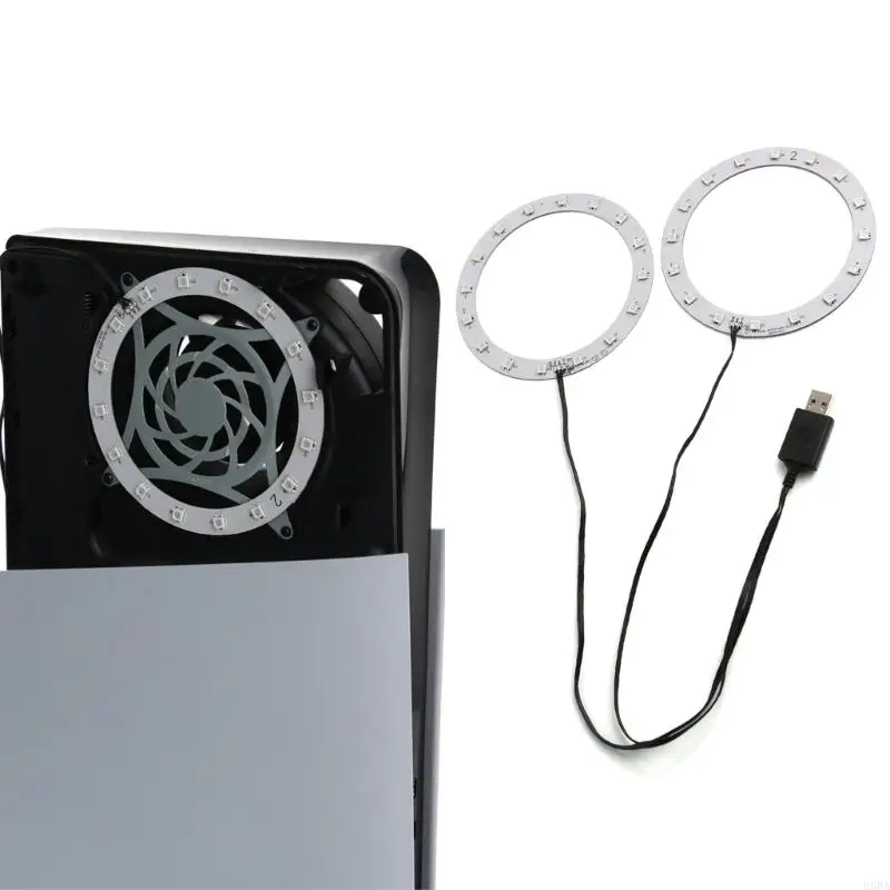 E8BA LED Light Mood Light Circle 12 Effets colorés Connexion USB contrôlée par voix pour P5 / 5P / P5 Host