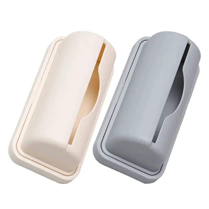 1/2/3/4Pcs Wall-Mounted Trash Bag Dispenser Kitchen Essential Bag Storage Organizer For Cabinets Shelves Bathroom Garage