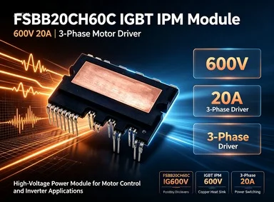 FSBB20CH60C Intelligent Power Module, 600V 20A IGBT, 3-Phase Inverter, New