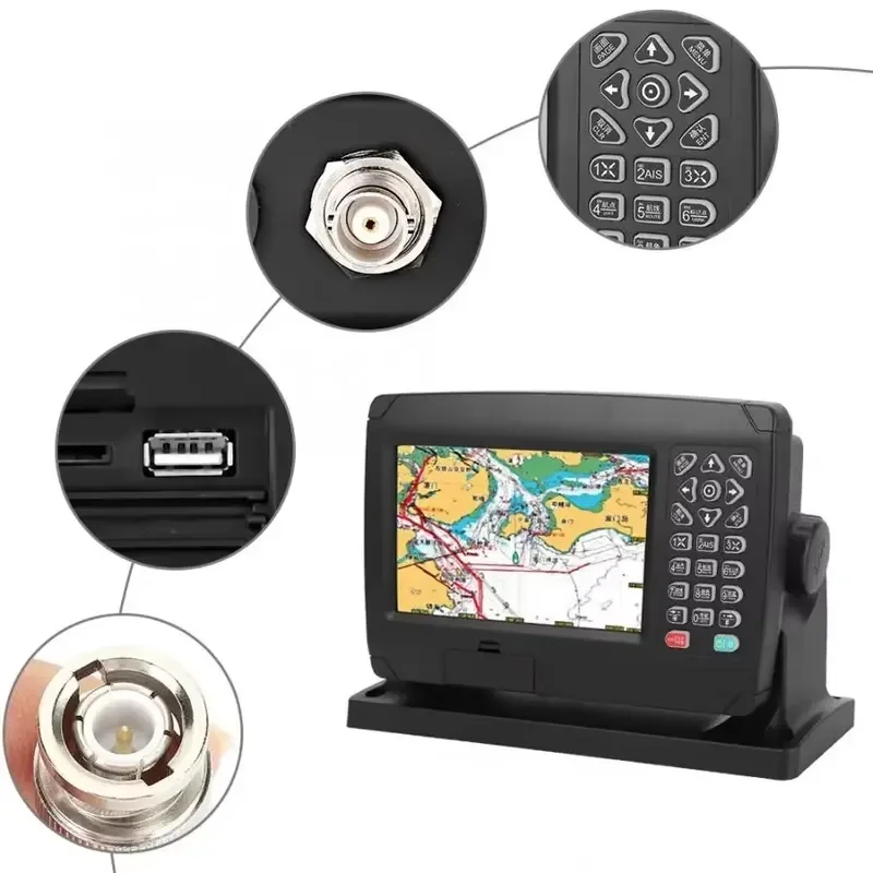 Marine GPS Chartplotter Combo Fishfinder Sonar Waterproof NMEA 2000 Boat Navigation System for Fishing Yacht Sailboat