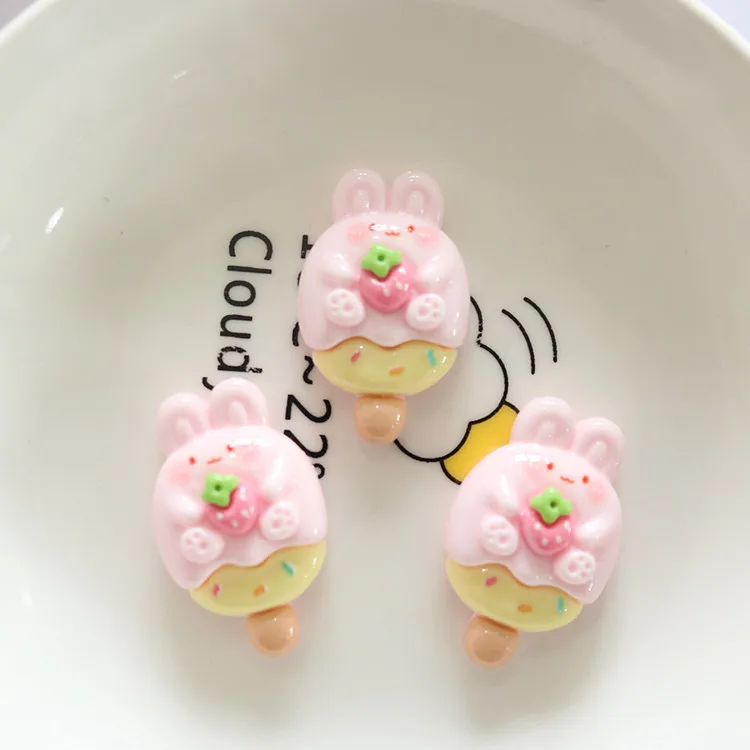 10pcs Shiny Cat Biscuits Flat Back Charms for DIY Jewellery Making