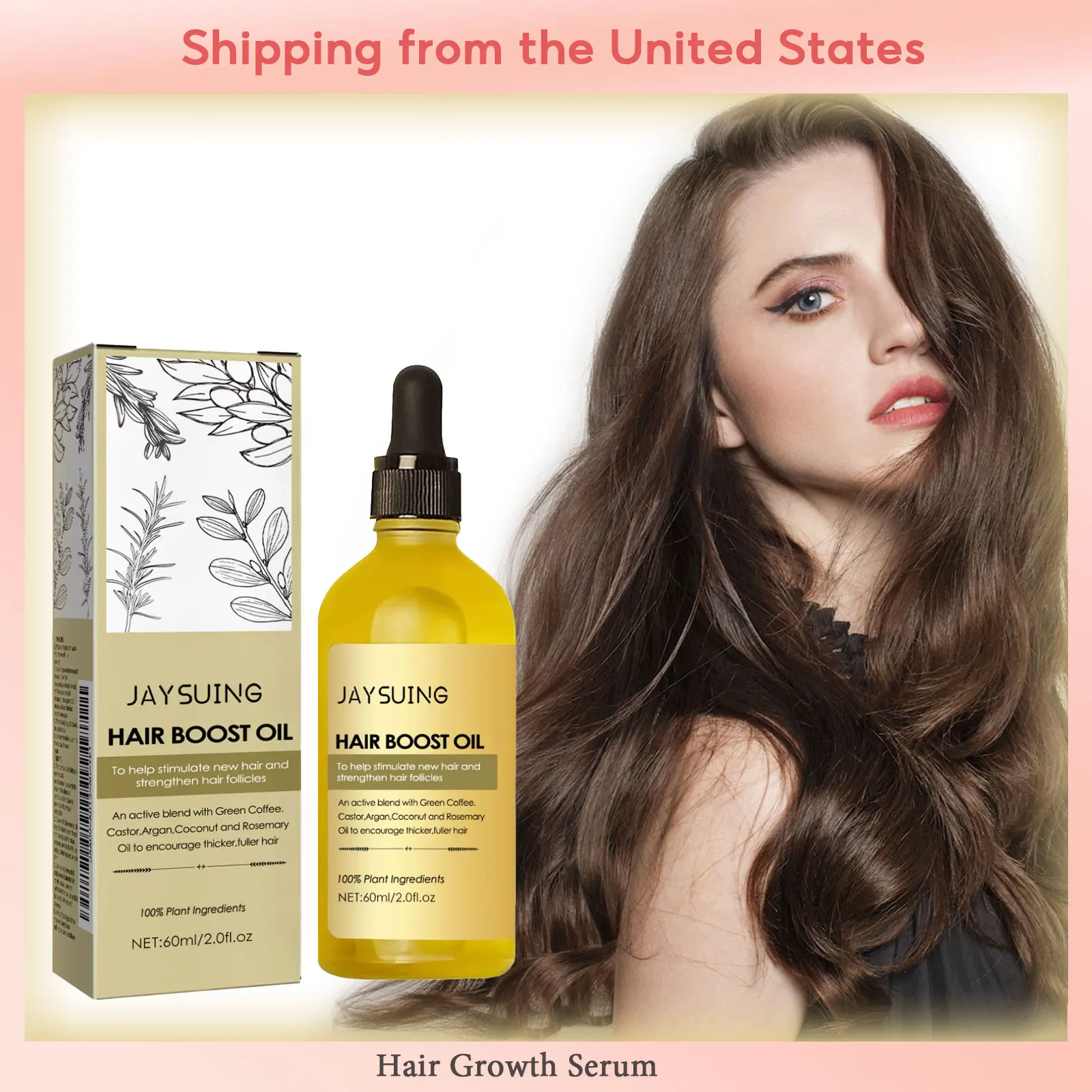 Hair Growth Serum Dense Regrowth Baldness Repair Preventing Hair Loss Nourishing Smoothing Split Ends Fast Growing Essential Oil