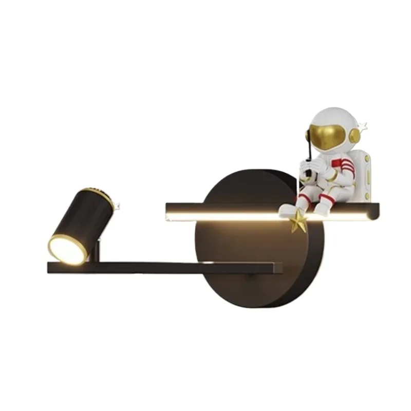 Lampa ścienna Astronauta do sypialni, lampka nocna, kreatywna, prosta, nowoczesna, do pokoju dziecięcego, salonu, oświetlenie tła TV. — 2