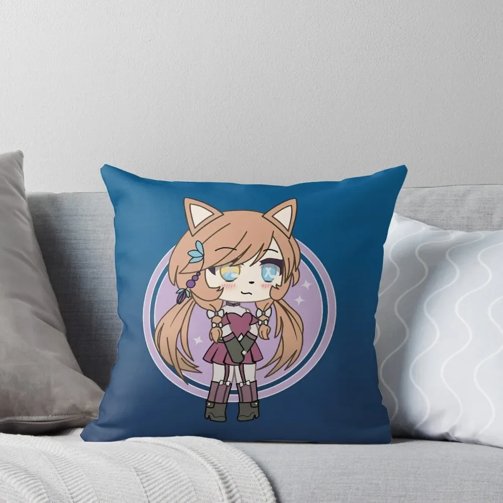 Cute Gacha Girl Foxy Chan Throw Pillow sleeping pillows covers for pillows Pillow Cases Decorative pillow