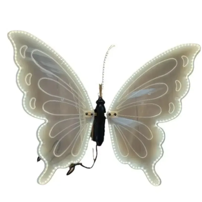 

Waterproof Outdoor LED Moving Butterfly Landscape Lighting AC Powered Metal Simulation Moving Insect Decoration for Weddings