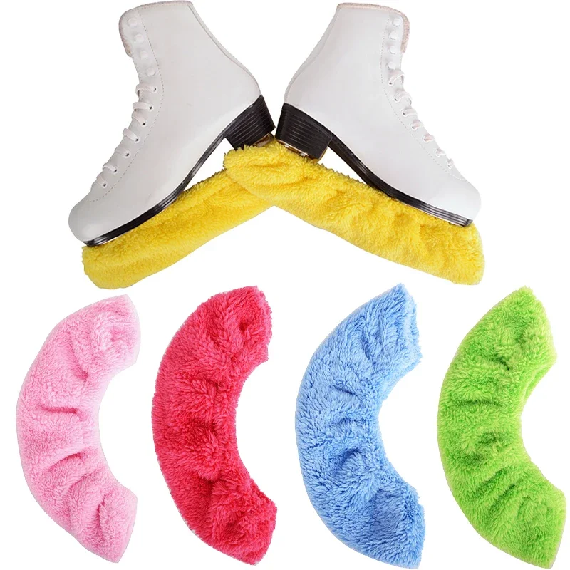 Velvet  Ice Skating Figure Skate Blade Cover Dustproof Skate Shoes Covers Protector Elastic Fleece  Anti-rust Water Absorption