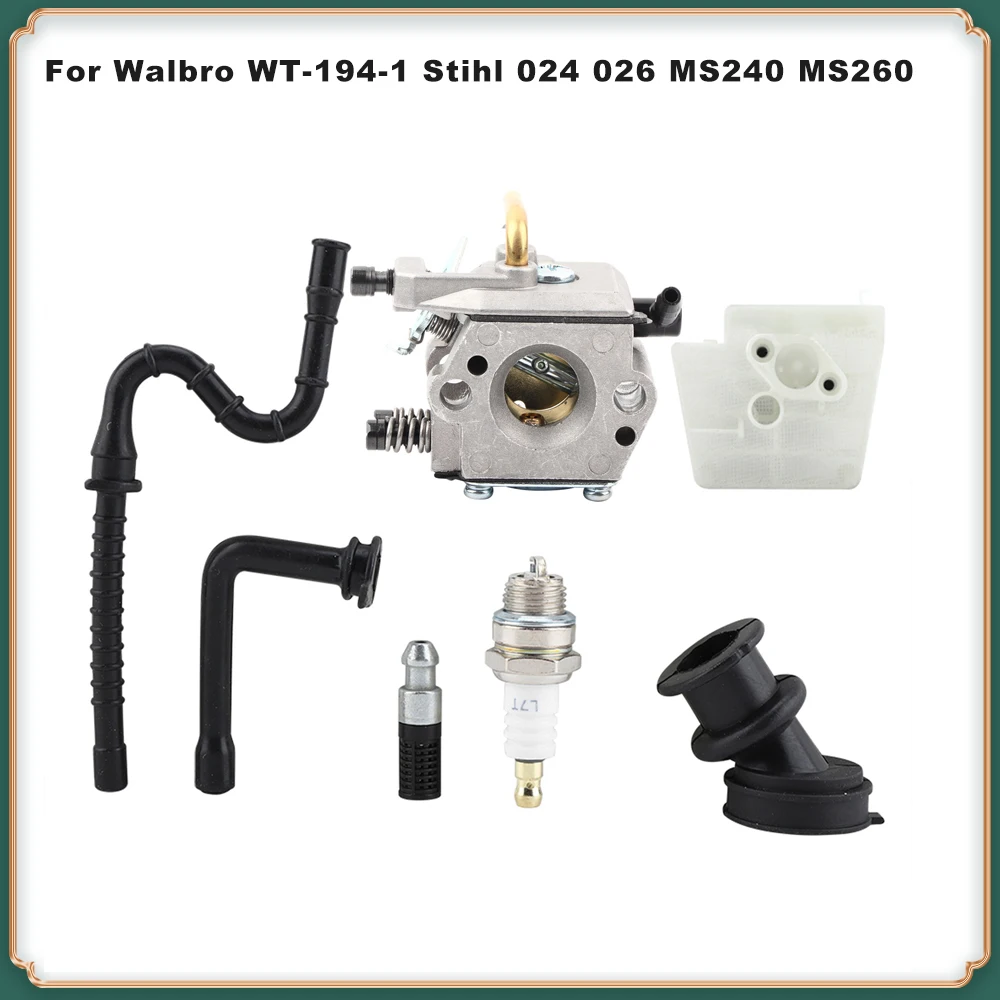 

Carburetor Repair Kit Walbro WT-194-1 Compatible with Stihl 024, 026, MS240, MS260 Chainsaws