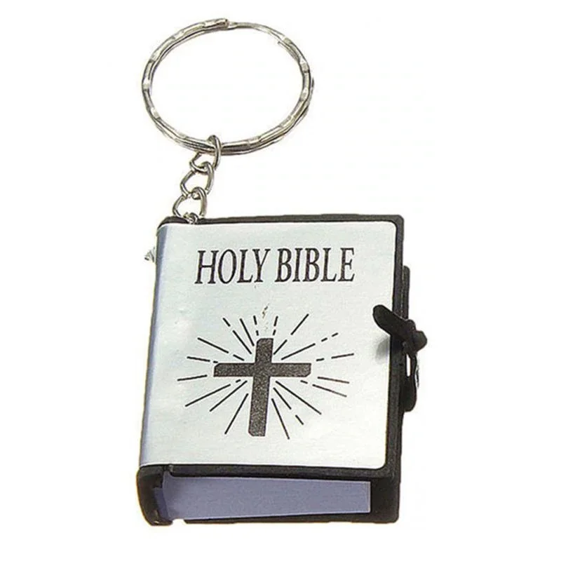 Neue 10er-Pack Bibel-Schlüsselanhänger: Miniatur-Bibel mit Gebetsbotschaften – Handtaschenanhänger, Kirchengedenkgeschenk – Detail 8