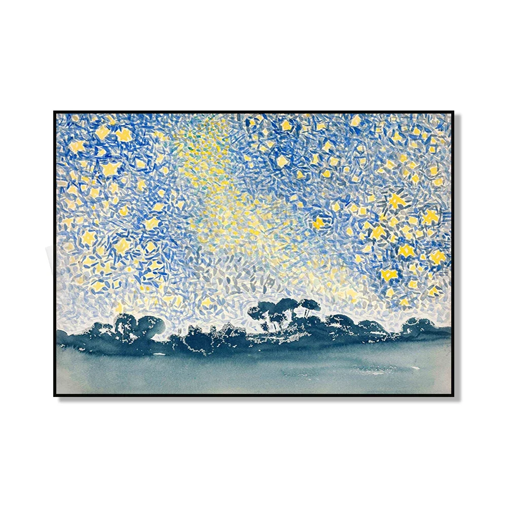 Le Jardin de L'artiste by Henri Edmond-Cross (1856-1910) Floral Watercolor Art, Landscape, Seascape, Seascape Boat Printed Poste