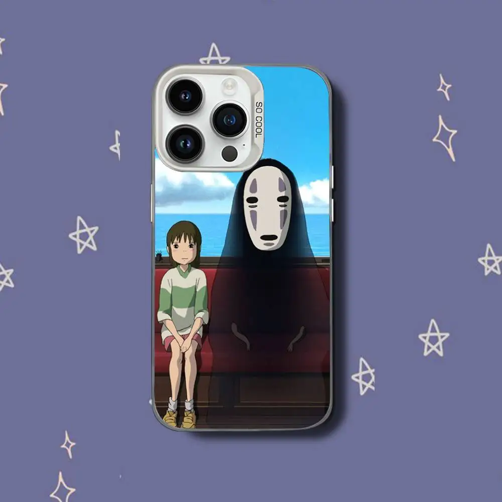 Чехол для телефона C-Cartoon H-Hayao Miyazaki для iPhone 17,16,15,14,13,12,11,Pro,XS,Max,Plus,Mini,SE White Candy Matte Shockproof Cover