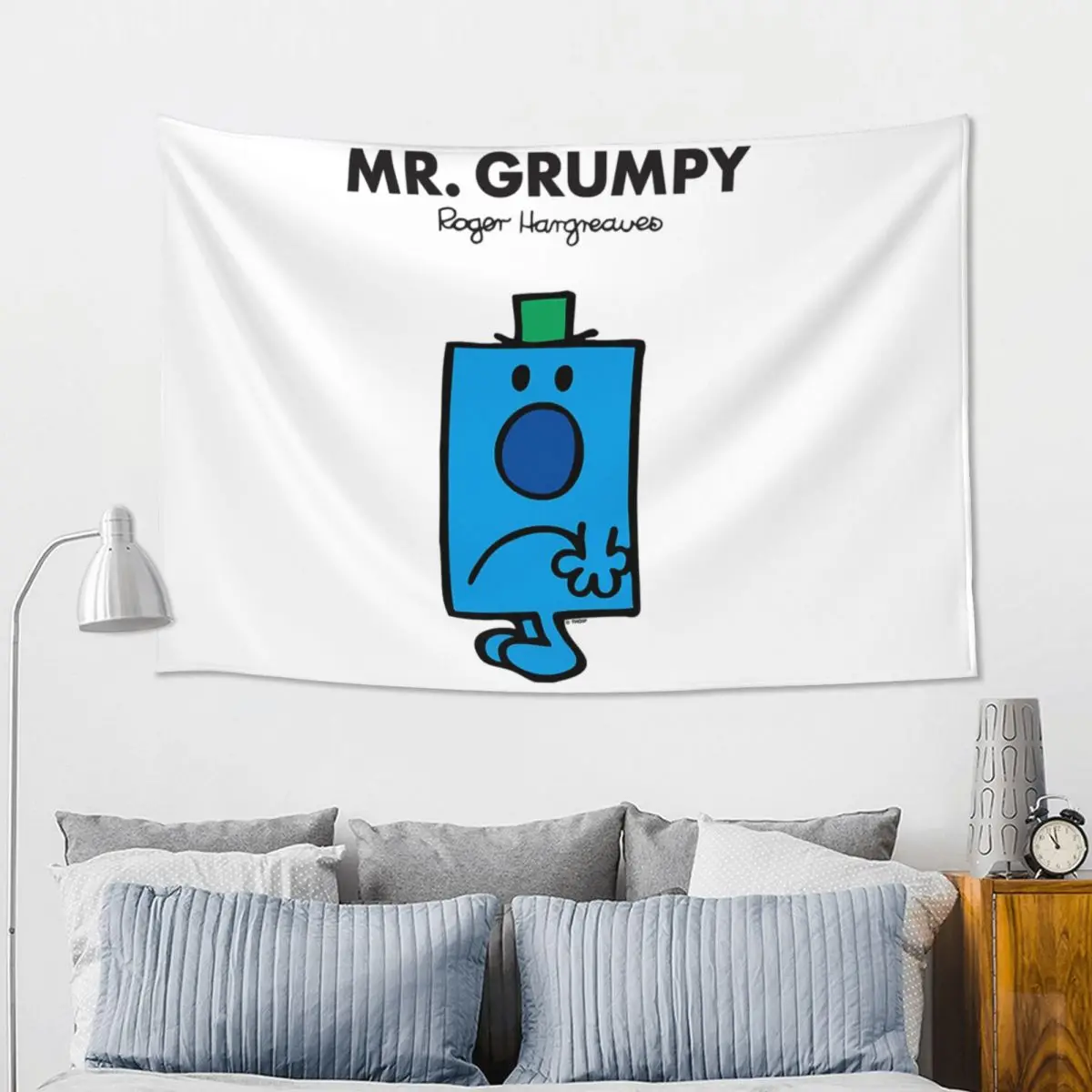 Mr. Grumpy Tapestry Hippie Wall Hanging Aesthetic Home Decor Tapestries for Living Room Bedroom Dorm Room