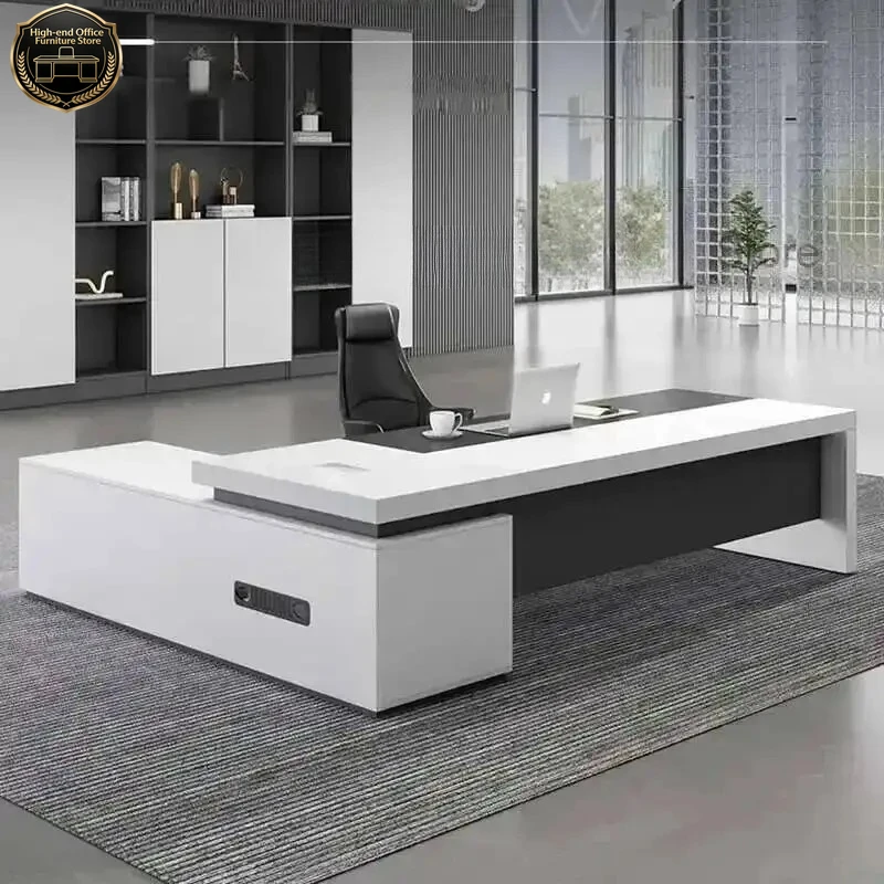 Motion Wireless Control Smart Charger Executive Desk Modern Office Furniture CEO Home Office Secretária Executiva Furniture