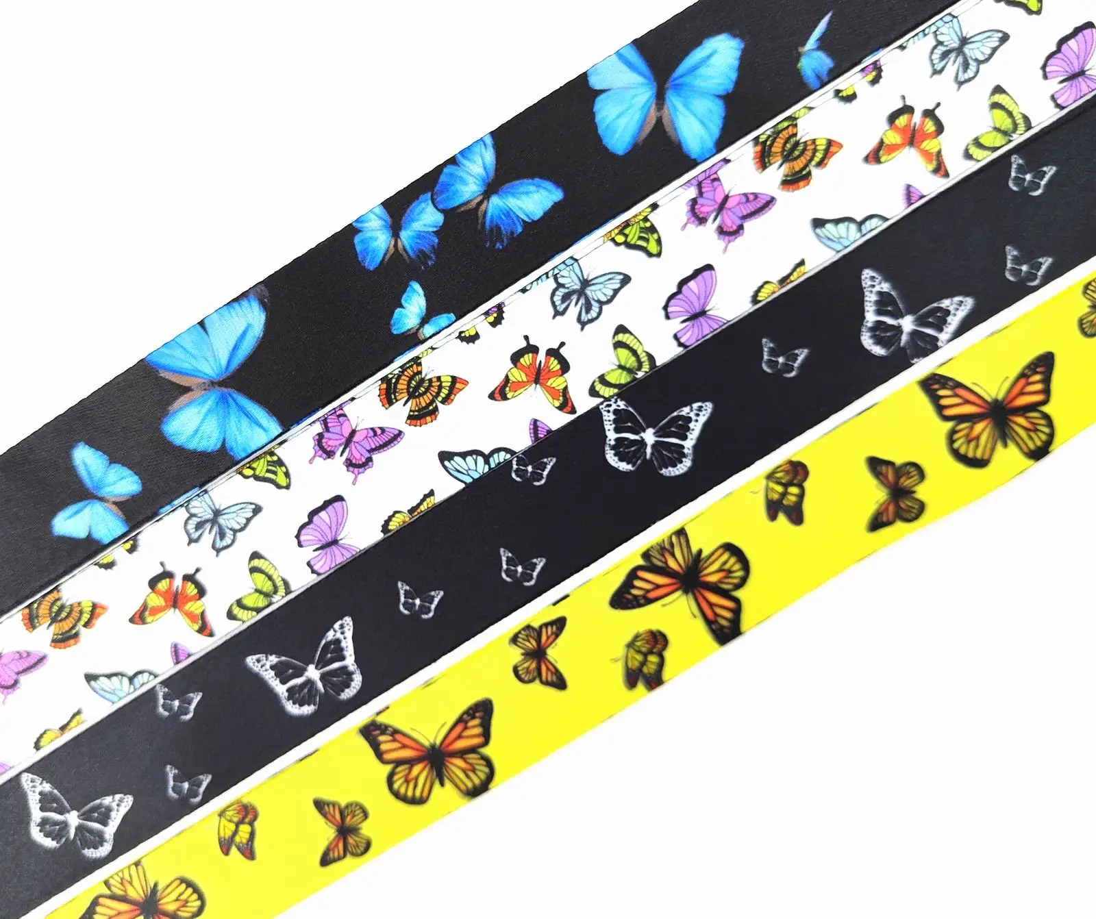 BUTTERFLY Cartoon Key Lanyard ID Badge Holders Animal Phone Neck Straps with Keyring Phone Accessories