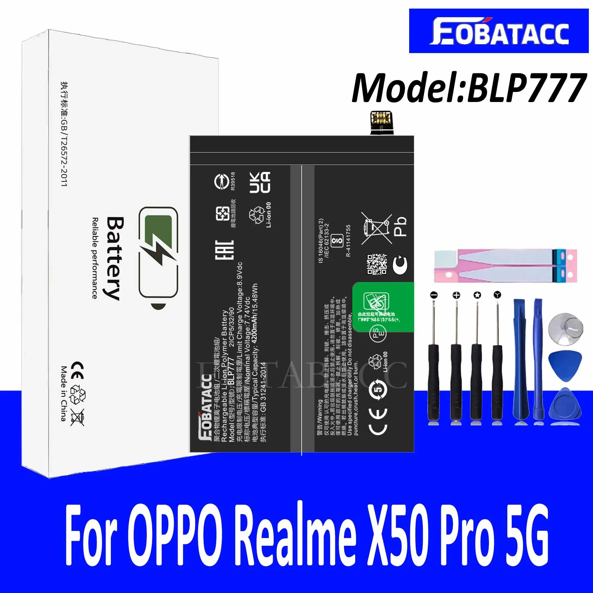 EOTABACC 100% New Original Battery BLP777 For OPPO Realme X50 Pro 5G Battery +Tools