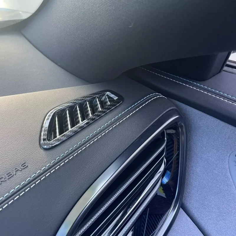 

ABS carbon fiber rear seat air outlet cover anti-kick front upper air outlet decoration accessories BYD Seal EV 2022-2024
