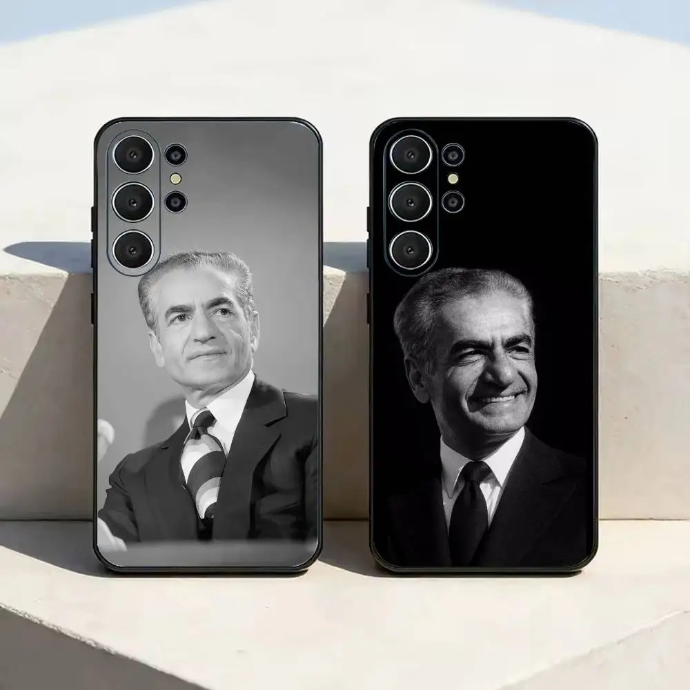 King M-Mohammad Reza Shah Pahlavi Phone Case Black Silicone Soft For Samsung S25,S24,S21,S22,S23,S30,Ultra,S20,Plus,Fe,Lite