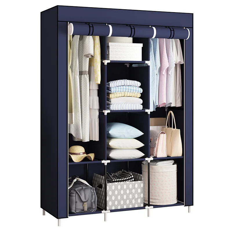 متعددة الوظائف الحديثة بالجملة تصدير تجميعها غير المنسوجة الصلب الإطار خزانة قابلة للطي سعة كبيرة بسيطة قابل للتعديل #5