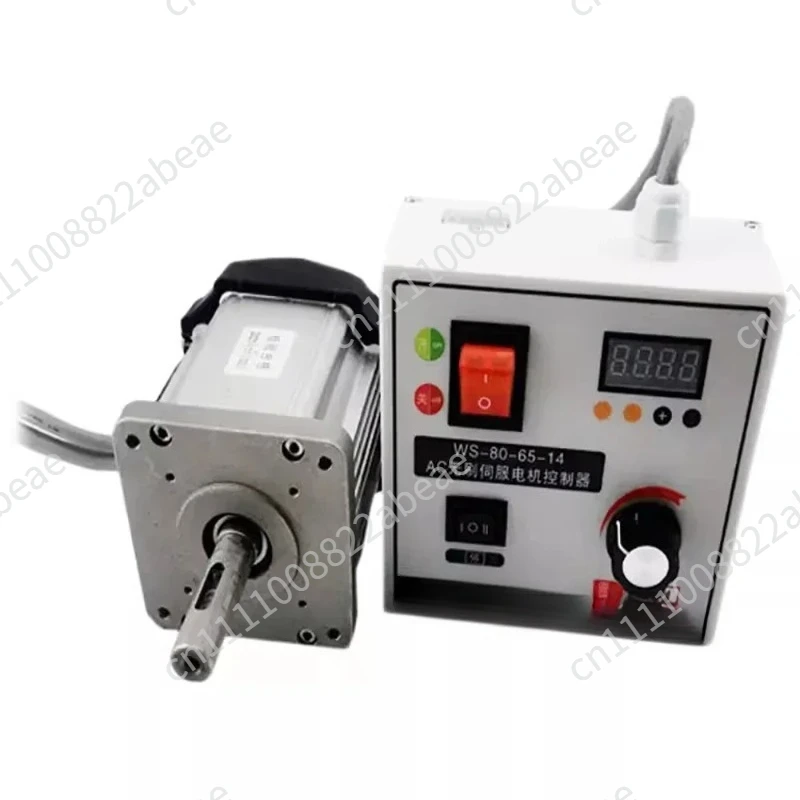 220V High Power 80MM Brushless Servo Motor Kit BLDC With Controller Speed Adjustable Woodworking Lathe Belt Bead