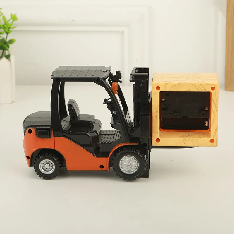 Unique Retro Digital Clock Ornaments With Forklift Design Fashionable Creative Alarm Clock Bedside Clock Home Decoration Gifts