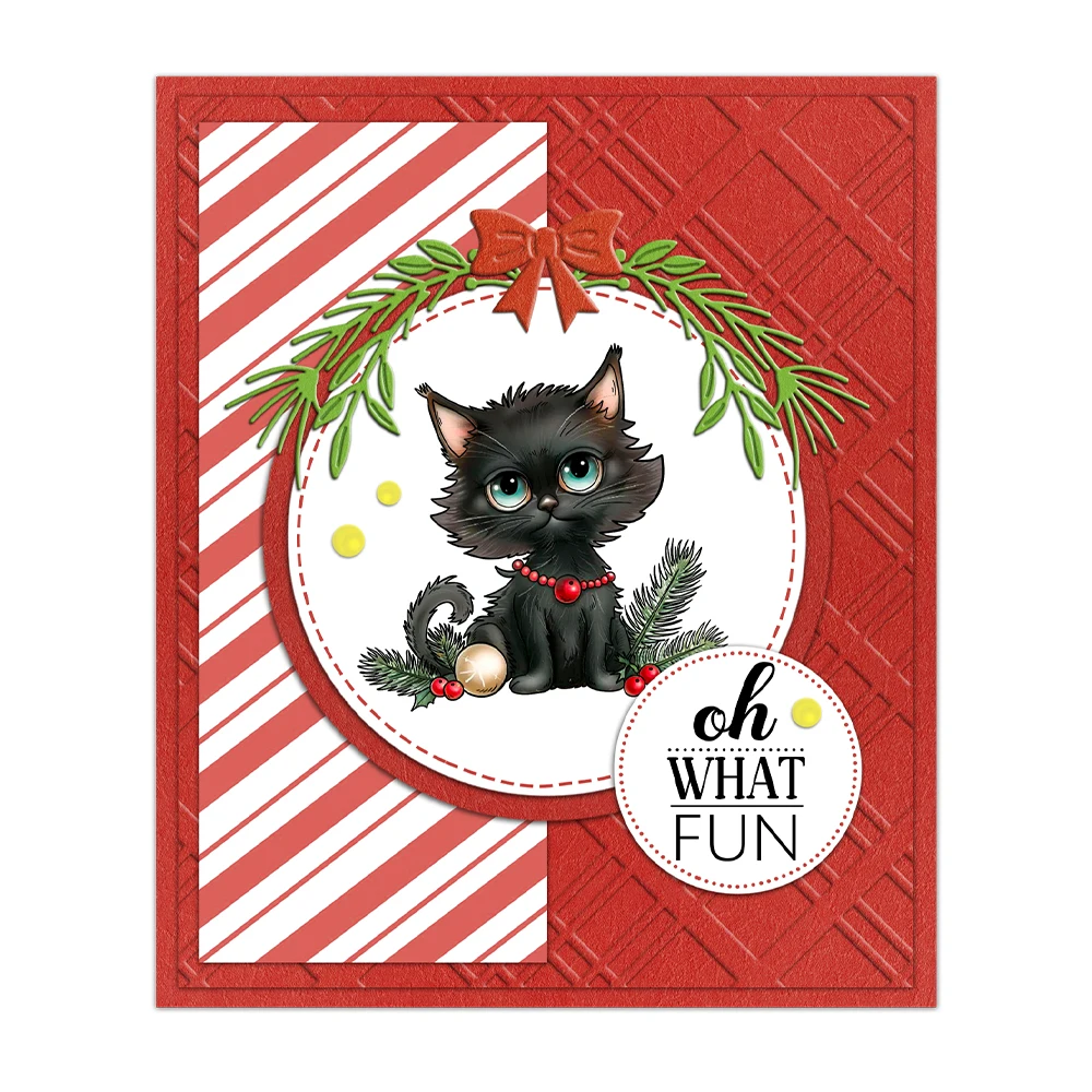 Mangocraft Christmas Series Cute Cats Stamps Cute Animals DIY Scrapbooking Supplies Silicone Stamp For Card Making Albums Decor