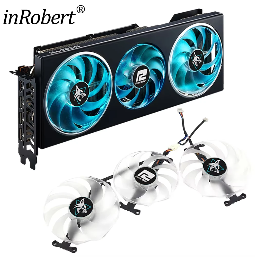 

R​X7900GRE RX7900XT RX7900XTX Video Card Fan For Powercolor RX 7900 GRE 7900 XT 7900 XTX Hellhound Graphics Card Cooling Fan