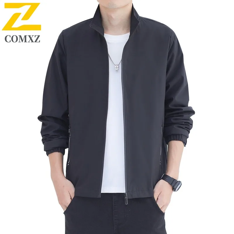 

COMXZ Men Jacket Fashion Windproof Light Luxury Banquet Office Business Golf Outdoor Hiking Breathable Jacket Handsome Jacket