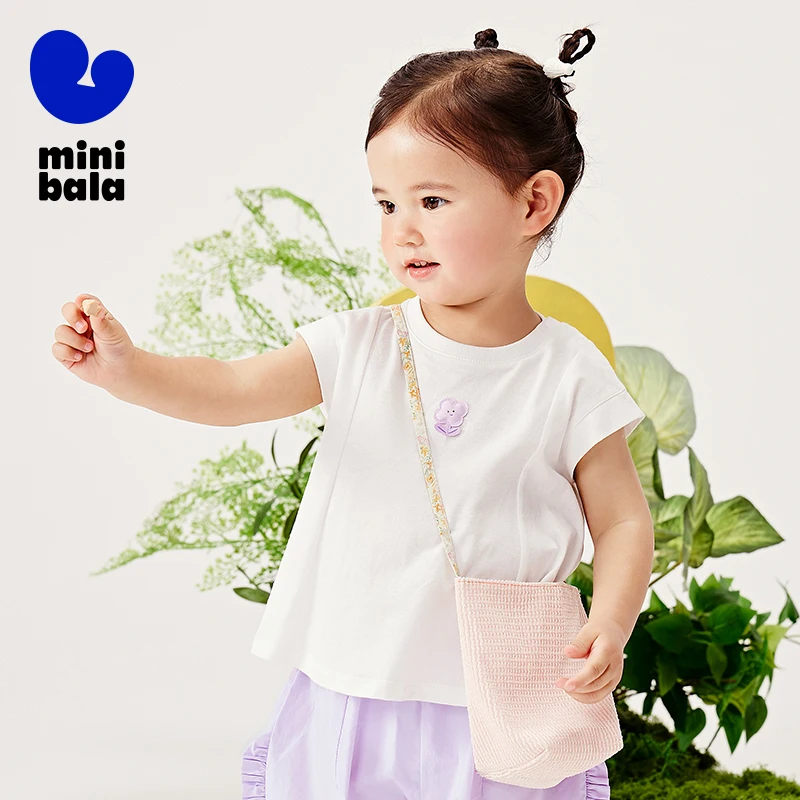 

Мини-майка Bala для девочек, приятная для кожи дышащая крутая антибактериальная летняя майка для девочек