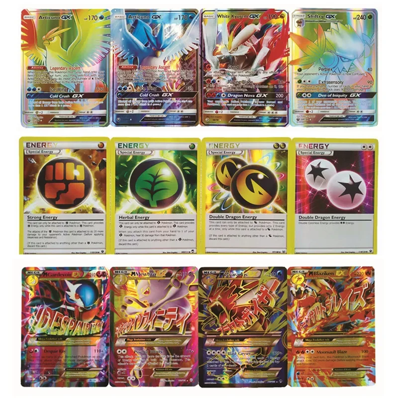 4 borse 36 pezzi carte Pokemon inglesi Charizard Pikachu carte da collezione Anime Trading Game Battle Toys For Adult Children Gift