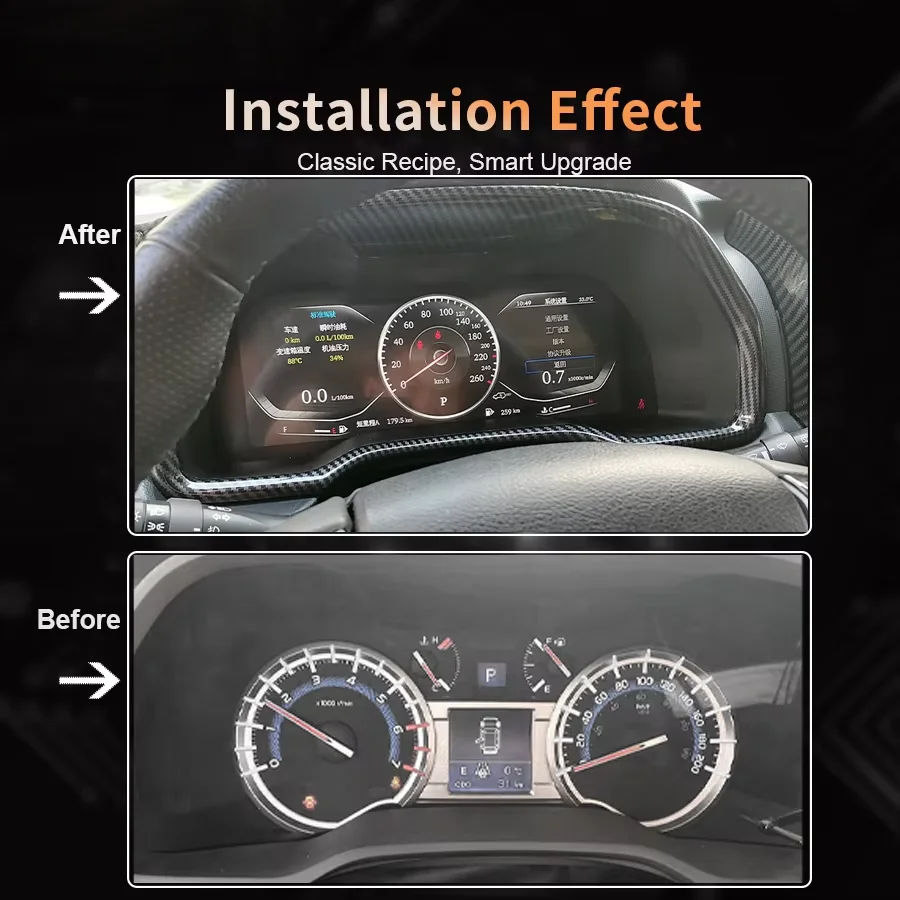 For Toyota 4runner 2010-2022 Digital Dashboard LCD Instrument Panel GPS Speedometer Virtual Cockpit Cluster LCD Digital Cluster