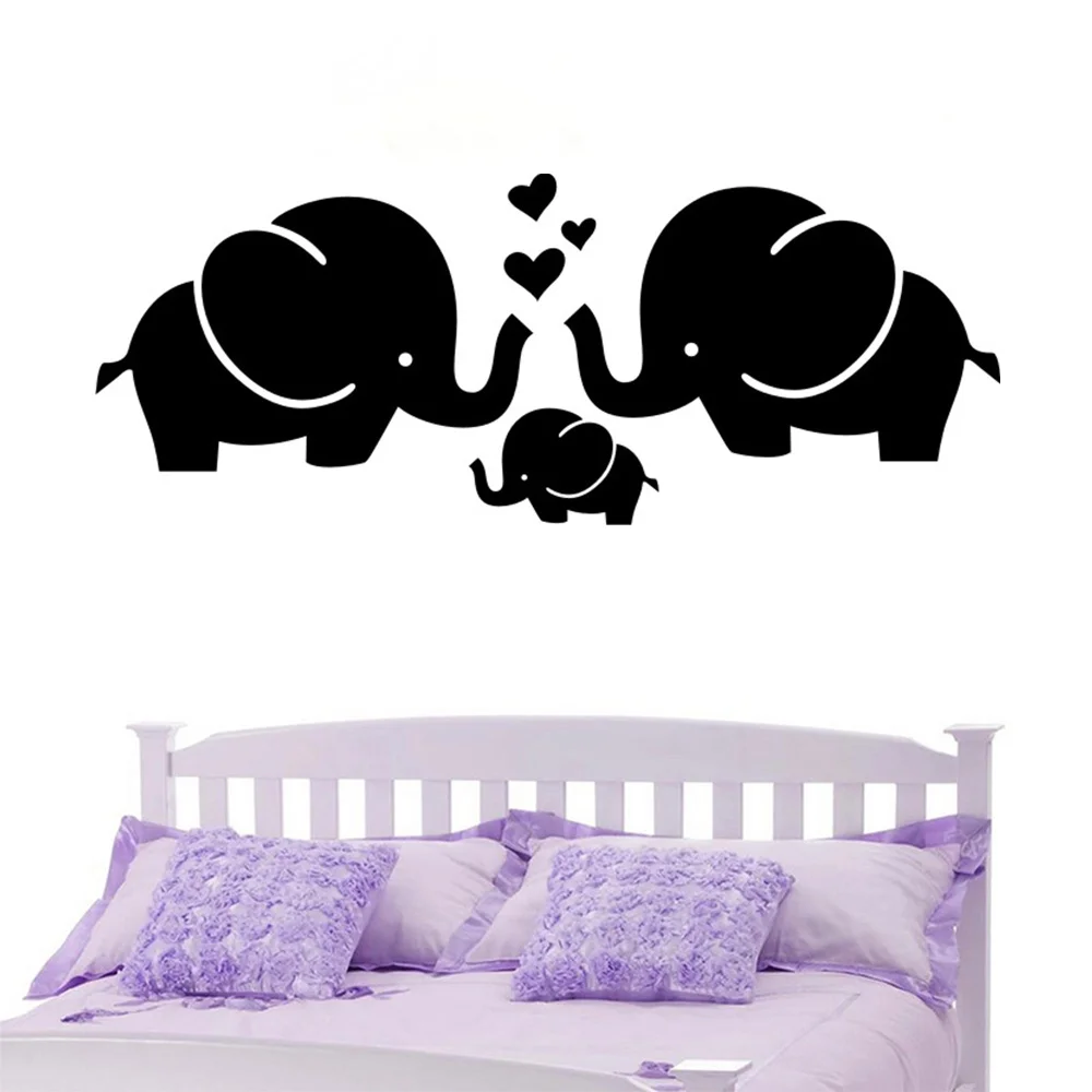

Cute Elephant Hearts Family Wall Decals for Baby Room Decor Kids Room Wall Stickers
