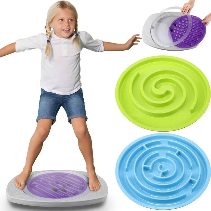 

Labyrinth Balance Board Labyrinth Disc Plastic Rocker Labyrinth Board Rocker with 2 Beads Rocker Disc