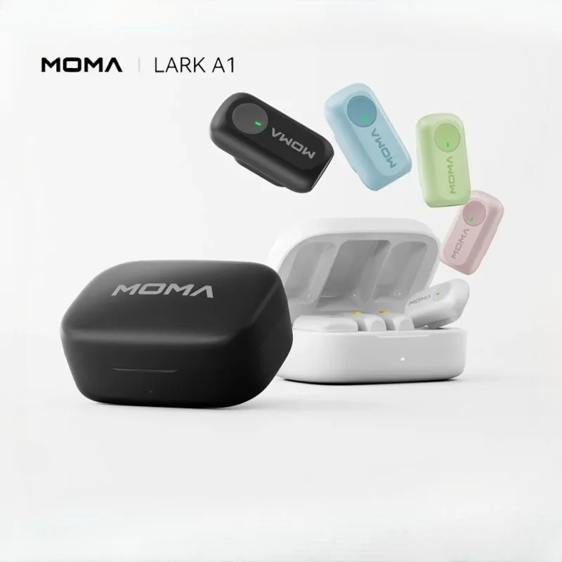 

MOMA LARK A1 Collar Microphone Noise Reduction Colorful Lavalier Microphone Lightweight Custom for Mobile Live Streaming Gift
