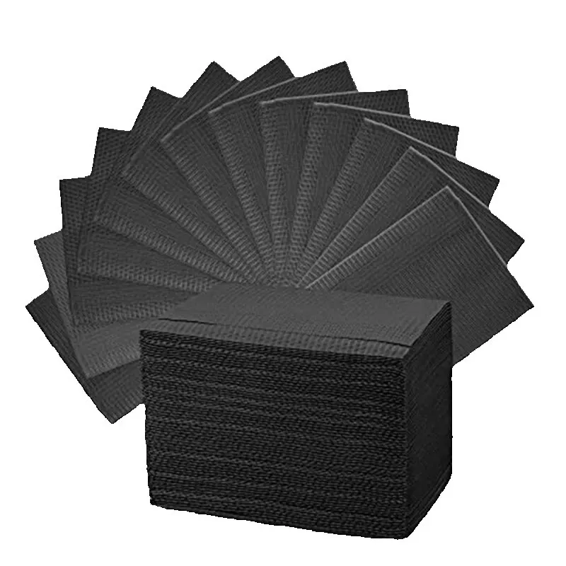 Jednorazowy tatuaż do czyszczenia mata na stół piękno paznokci tatuaż mata na stół śliniak stomatologiczny czarna wodoodporna folia kompozytowa obrus 45*33cm — zdjęcie 2