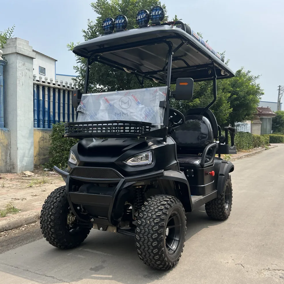 New CE Approved Sightseeing Golf Cart 6 Seats Solar Panels Buggy Comfortable Off-road Electric Golf Carts