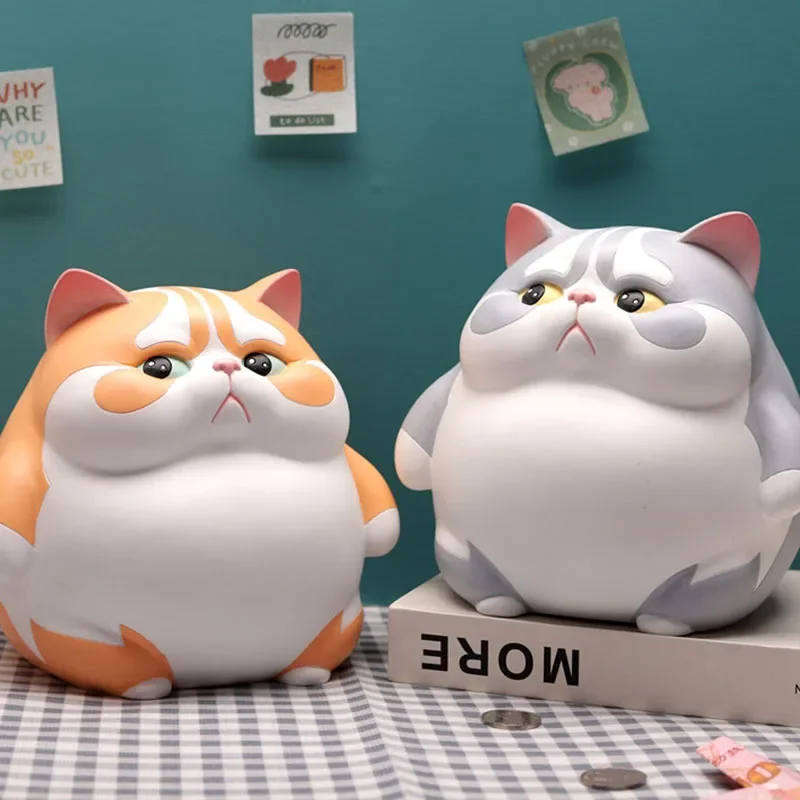 Creative Cartoon Cat Shaped Piggy Bank Large Capacity Unbreakable Money Saving Box Adults Kids Home Office Desk Decor Gift