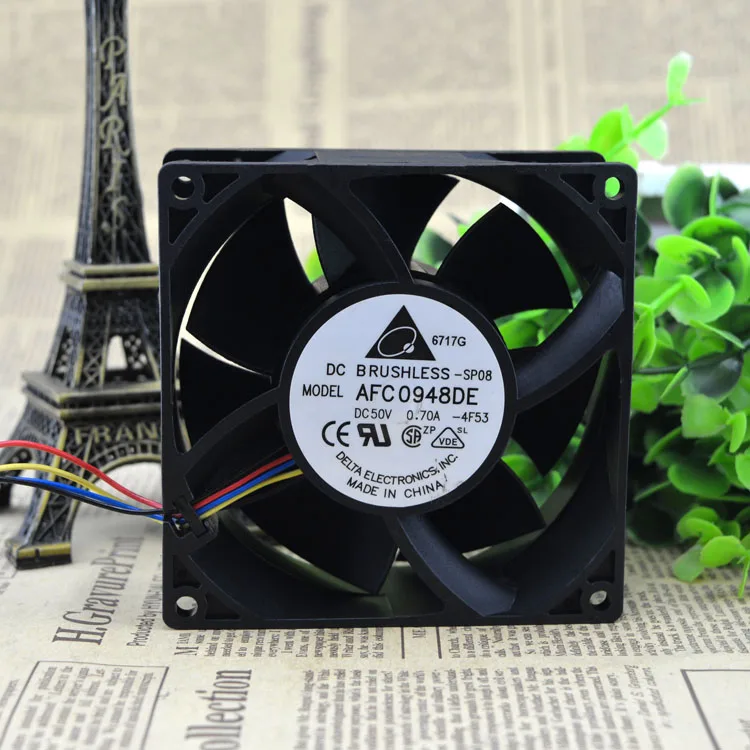 9038 50V 0.70A 9CM BALL 4WIRES EQUIPMENT CABINET INVERTER FAN AFC0948DE