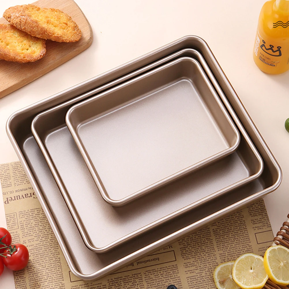 

Non-stick Baking Tray Cake Pan Nonstick Tin Plate Loaf Square Bread Pans Bakeware