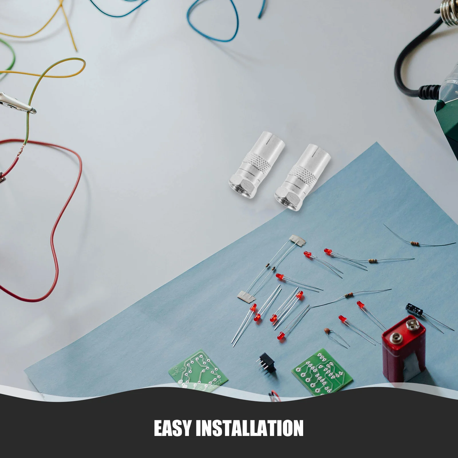 

16pcs Satellite Cable Connector Adapter Wire Connectors Kit Aerial F Fm Antenna Coupler Signal Extender Nickel