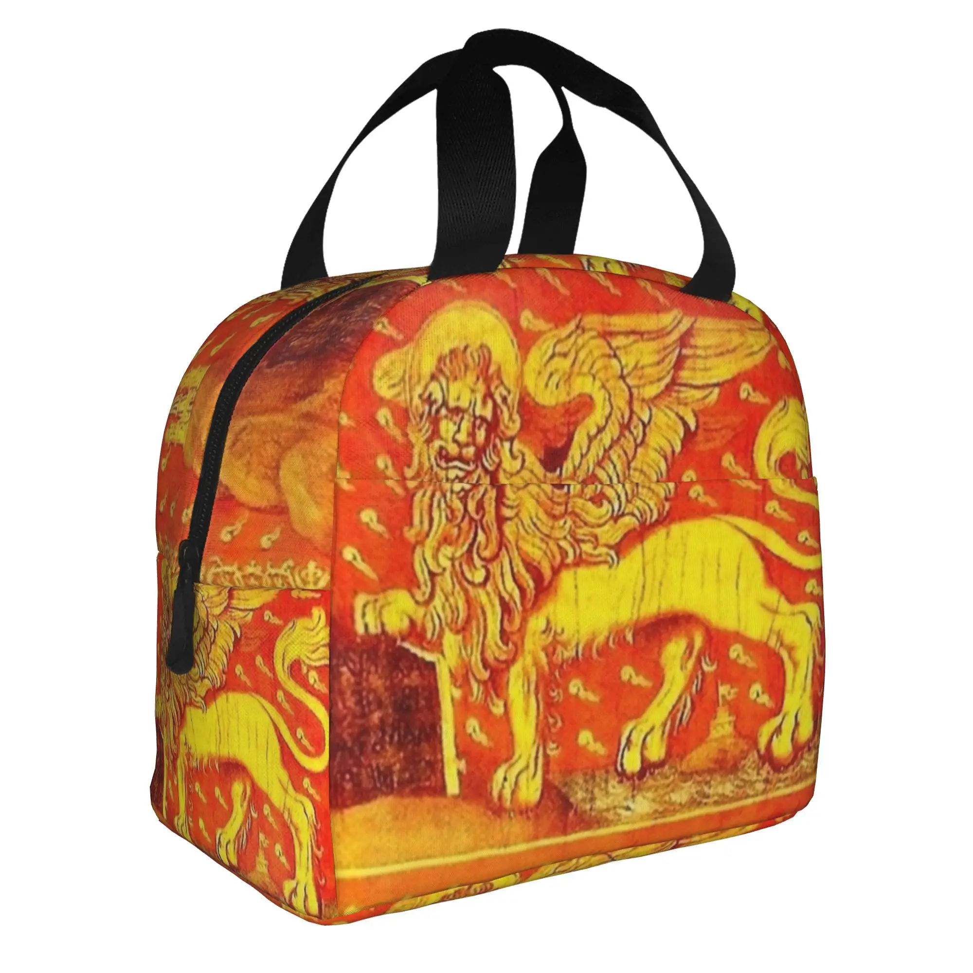 Venice Veneto Flag Insulated Lunch Tote Bag for Lion of Saint Mark Portable Thermal Cooler Food Lunch Box Work School Travel