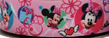 5Yards Disney Mickey Minnie Mouse Grosgrain Ribbon for DIY Gift Bows Decoration Sewing Accessories