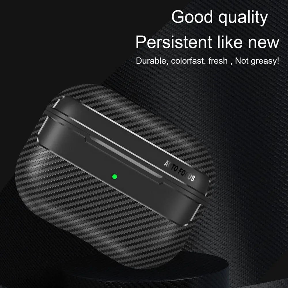 AirPods Pro 3 ケース 2025 カーボンファイバーテクスチャケース カラビナ＆クリーニングキット付き 耐衝撃 ワイヤレスカバー AirPods Pro 3用