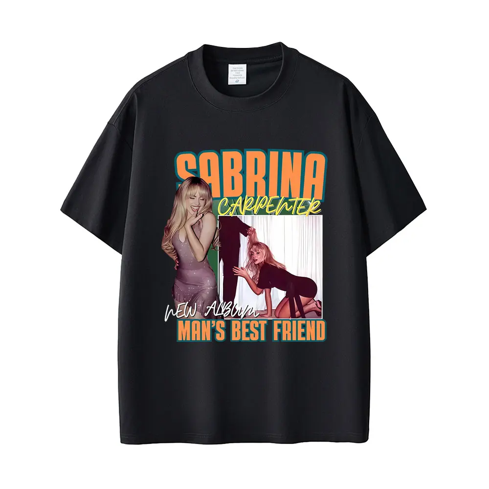 

Sabrina Carpenter Album Man's Best Friend T-shirts Men Women Fashion Pop Music Streetwear Male Casual Oversized Cotton T Shirt
