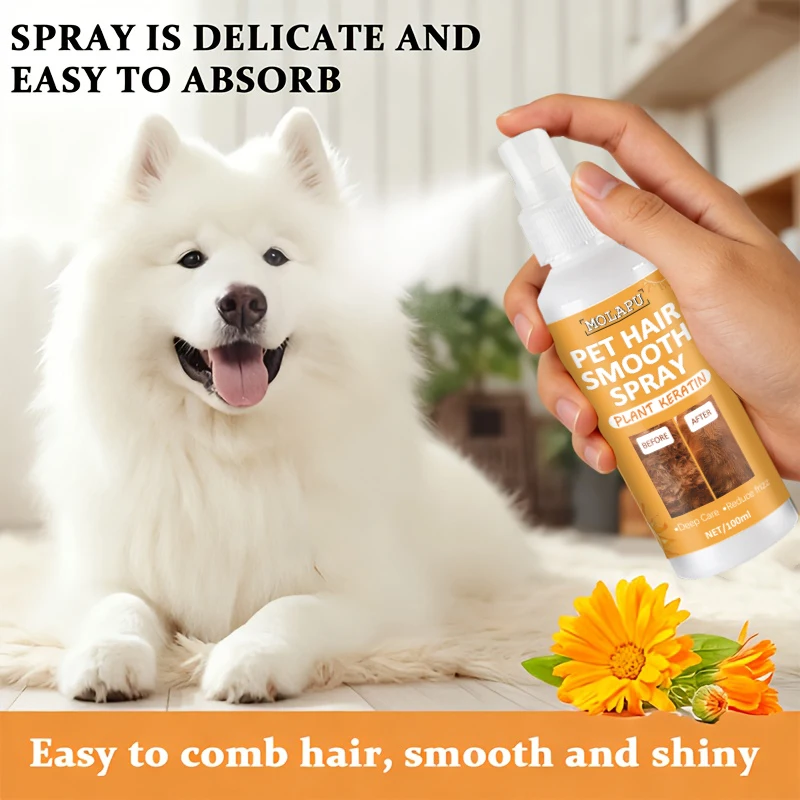 Instantly Smooth 10-in-1 No-Rinse Pet Spray - Sprays Smoothly for Soft, Shiny, Tangle-Free Fur - Helps Reduce Frizz, Replenishes Moisture, and Makes Daily Grooming Easy - Lightweight Texture, Non-Greasy, Suitable for Both Cats and Dogs view 4