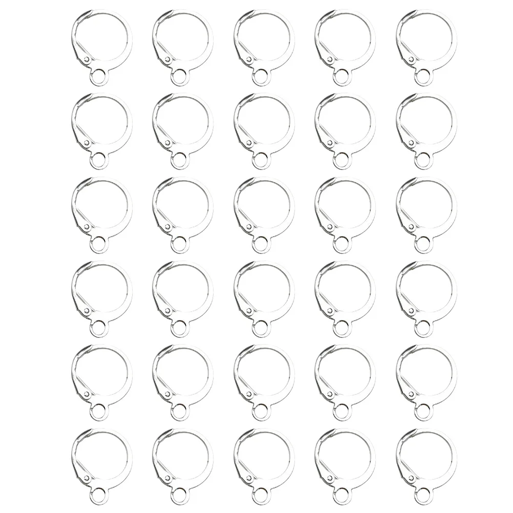 

100Pcs Round Copper Earring Hooks Diy Earring Making Accessory Jewelry Components