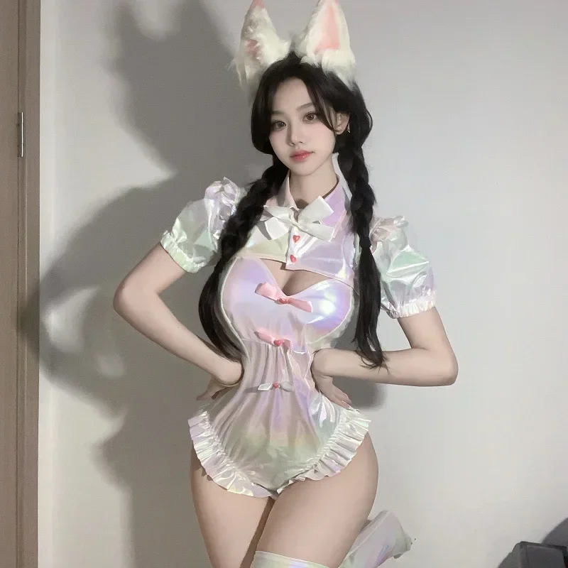 

Chaotian Sauce Same-Person Swimsuit Erchuang Anime Sukumizu Sugar Cosplay Laser Swimsuit Role Play cosplay