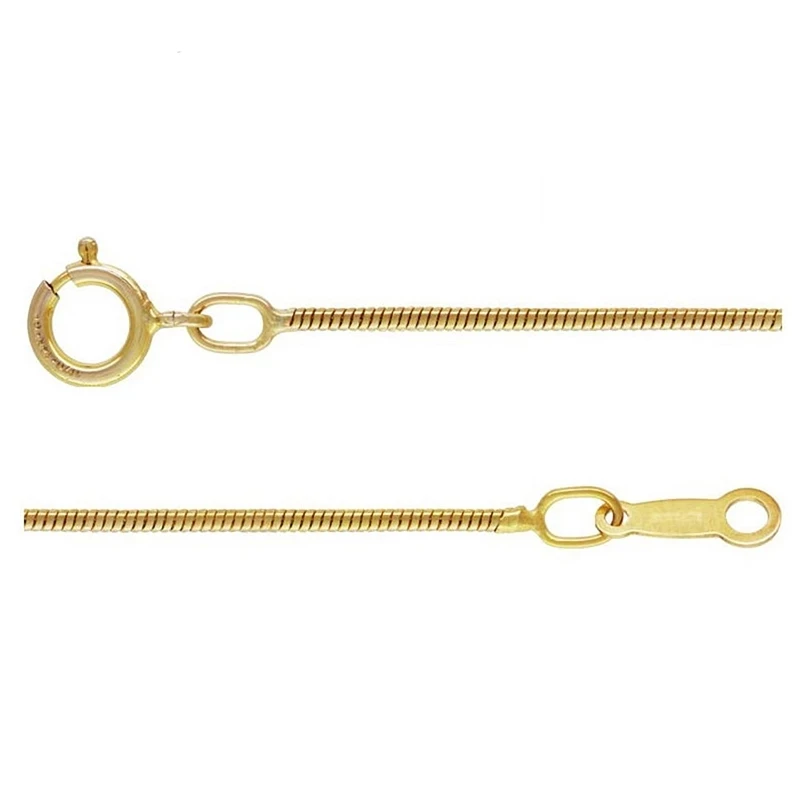 1mm Gold Filled Chain Snake Chain Stamp:1/20 14KGF