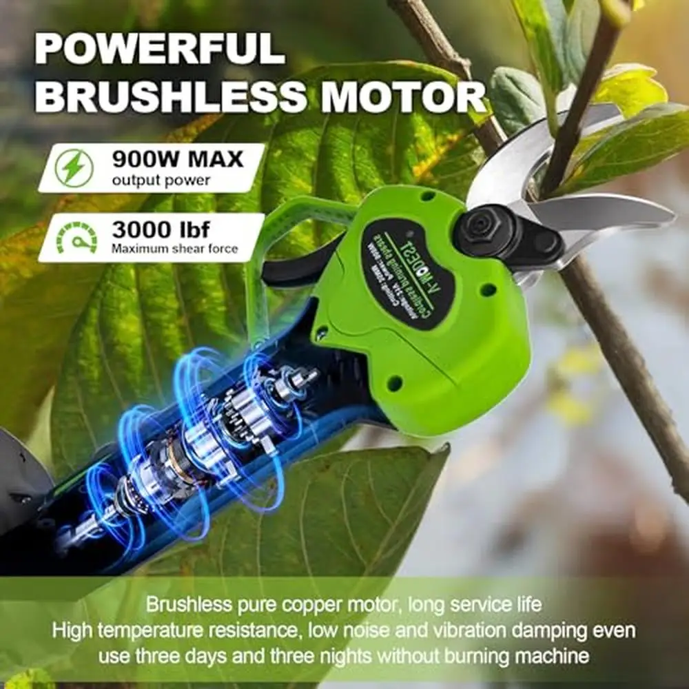 Cordless Pole Chainsaw and Pruning Shears Set Extension Pole Compatible Battery System High Branch Cutter Ground Trimmer Sharp